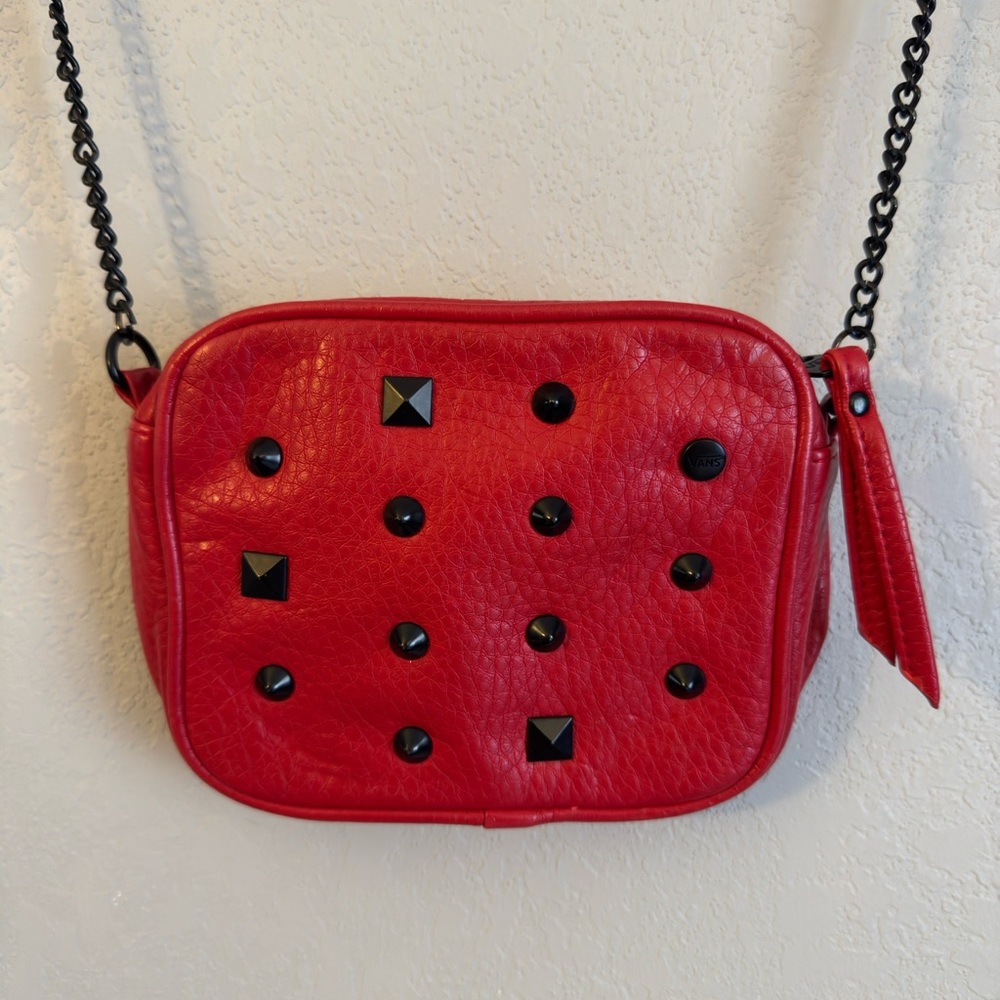 VANS Red Studded Crossbody Bag